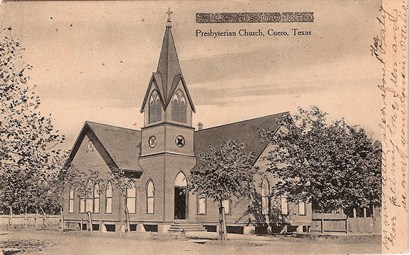 Presbyterian Church, CueroTexas 1910 postcard