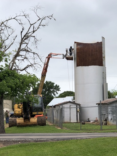 Dime Box TX - Water Tower Dismantled 