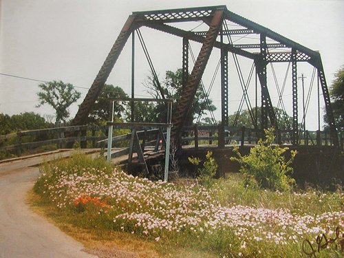 Dime Box Railroad Bridge,  Texas  old photo