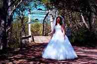 Bride on Piano Bridge, Dubina, Texas