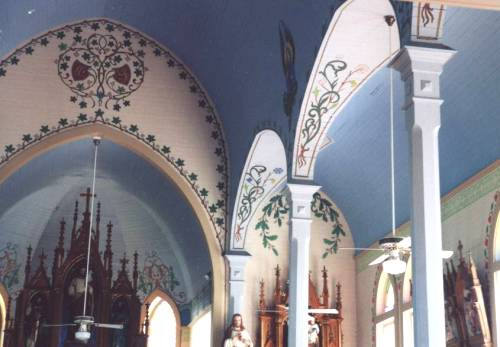 Dubina,, Texas - Saints Cyril and Methodius Church painting ceiling