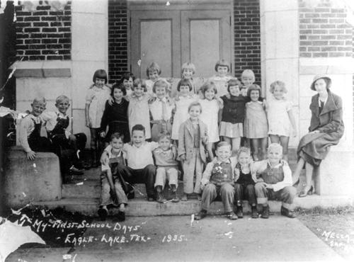 Eagle Lake Texas first day of school 1935 photo