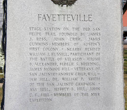 Texas - Fayetteville 1936 Centennial Marker