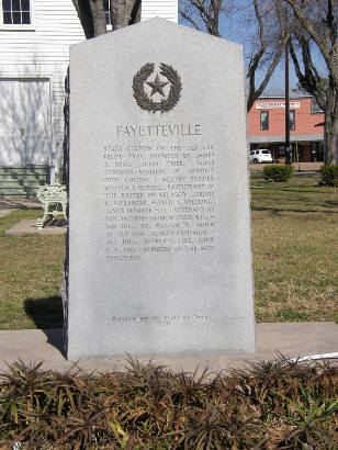 Texas - Fayetteville 1936 Centennial Marker
