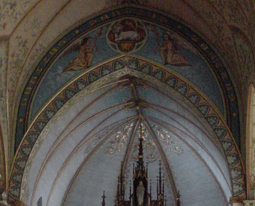 High Hill Texas - St. Mary's Catholic Church  Painted ceiling