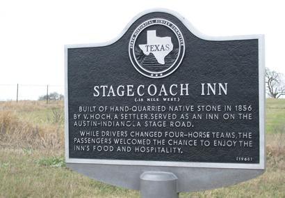 Hochheim Texas Stagecoach Inn historical marker