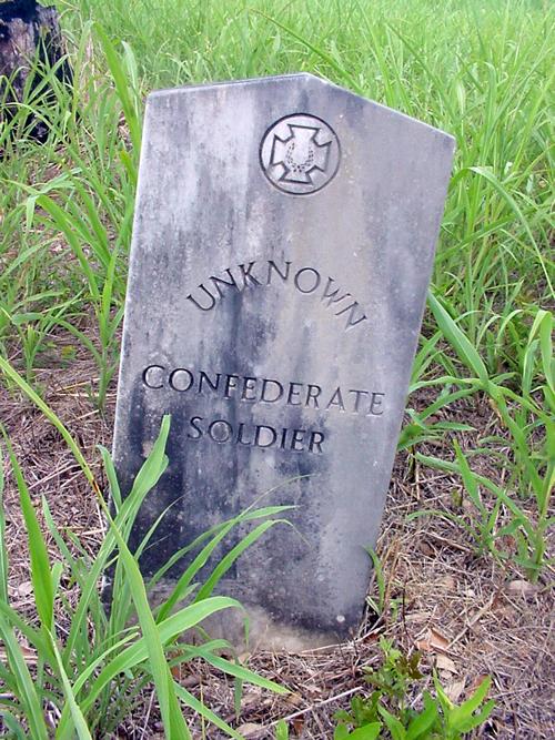 TX Caldwell County Lone Oak Cemetery - Unknown Confederate Soldier Tombstone
