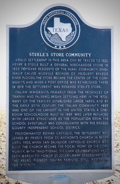 Mudville TX - Steele'sStore Community historical marker
