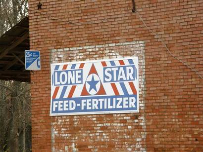 New Baden Tx Lone Star Feed painted sign