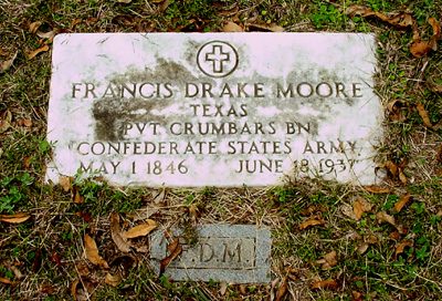Osage TX Colorado County Confederate Grave Francis Drake Moore 1846-1937