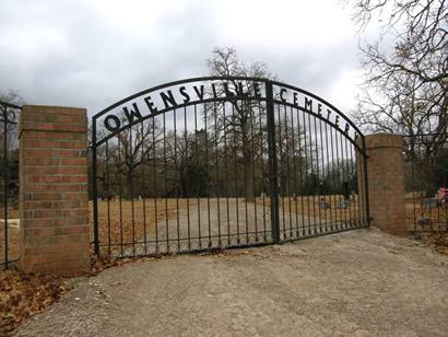 Owensville Tx Cemetery gate