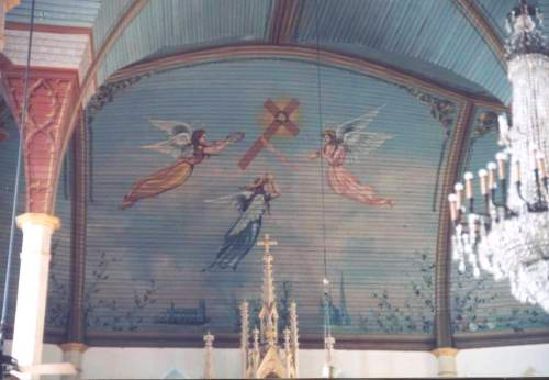 Praha, TX - St. Mary's Catholic Church painted ceiling