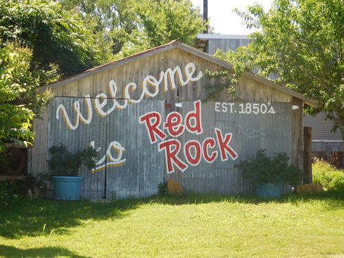 Red Rock TX - Painted Welcome Sign 