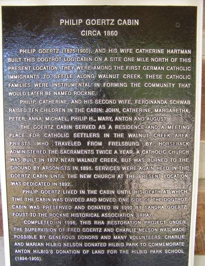 Rockne TX - 1860 Philip Goertz Cabin historical marker