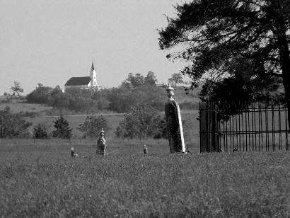 Ross Prairie TX - St. John's Evangelical Lutheran Cemetery  view of church