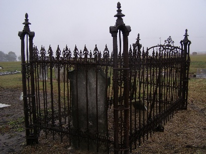 Ross Prairie TX - St. John's Evangelical Lutheran Cemetery  cast-iron fenced graves