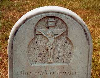 Wendish tombstone with Christ
