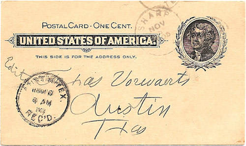 Sharp TX - Milam County 1903 Postmark