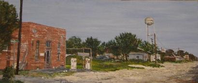 Somerville TX Museum - Painting Of Lyons, Texas