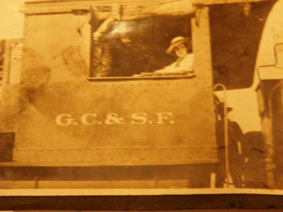 Somerville TX Vintage photo - Woman In Locomotive