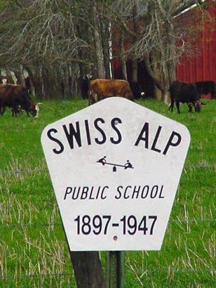 Swiss Alp TX 1897-1947 Public School marker