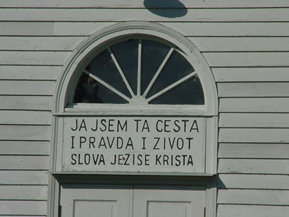 TX - Wesley Brethren Church door sign
