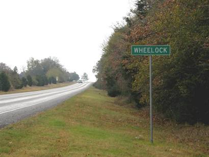 Wheelock Tx Road Sign