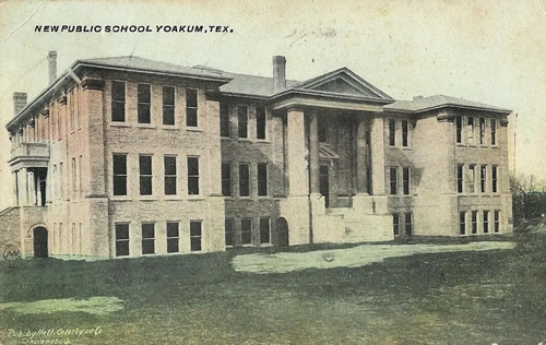 Yoakum TX - public school old postcard