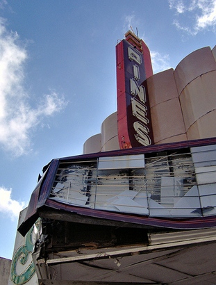 Lufkin TX - Pines Theater Damaged Marqee