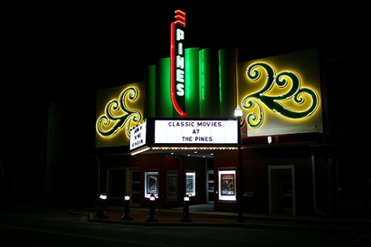 Lufkin TX - Pines Theater Restored Night
