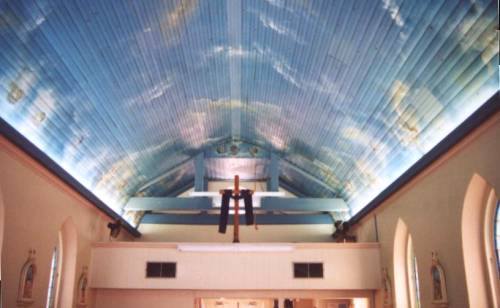 Mason TX St Joseph's Catholic Church  ceiling