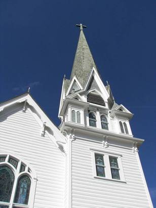 New Sweden Evangelical Lutheran Church steeple, New Sweden, Texas