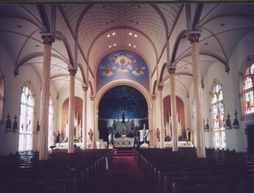 Shiner, Texas - Saints Cyril and Methodius Church ceiling sanctuary