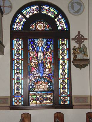 Umbarger Tx, St. Mary's Catholic Church stained glass window