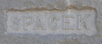 Spacek family headstone