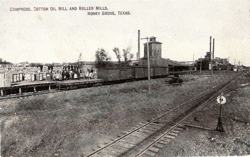 Compress, Cotton Oil Mill and Roller Mills, Honey Grove, Texas