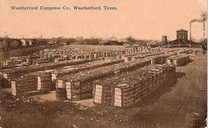 Weatherford TX Cotton Gin,  Weatherford Compress Co,. pstmrk1908