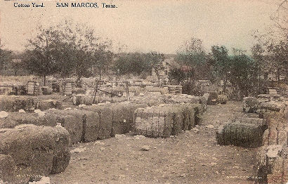 San Marcos TX - Cotton Yard ca 1908