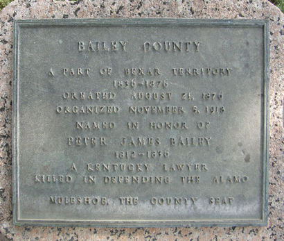 TX - Bailey County Centennial Marker