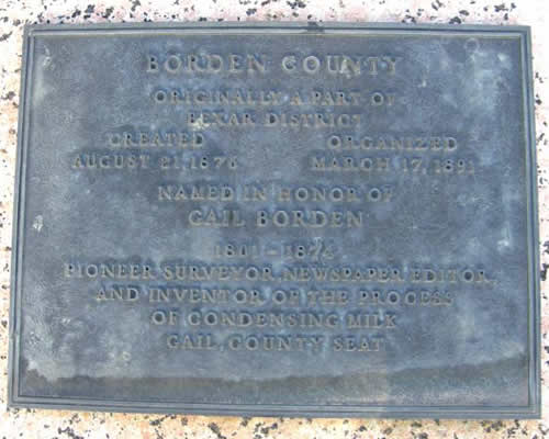 Gail Tx - Borden County Centennial Marker