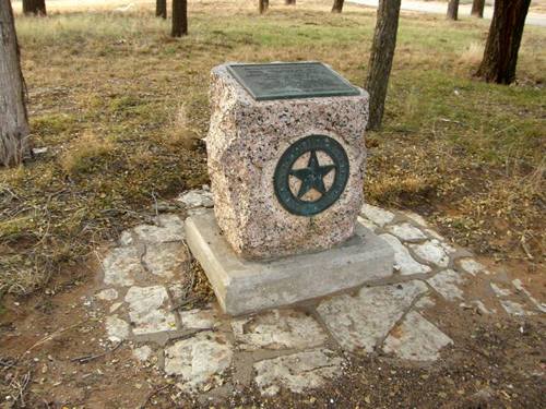 Collingsworth County TX pink granite  Texas Centennial marker