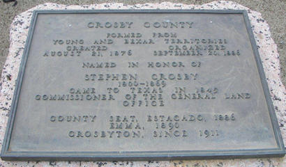 Crosby County TX 1936 Centennial Marker