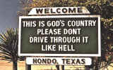 Hondo Texas welcome sign