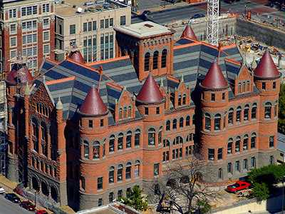 Bird's-eye View of "Old Red" Courthouse, Dallas, Texas