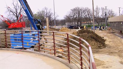 Dallas Fair Park - The Briscoe Carpenter Livestock Center  under construction