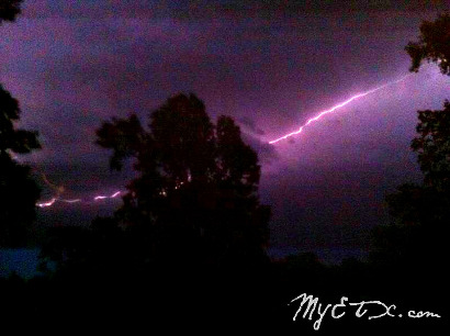 Lightning in East Texas Pineywoods