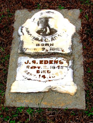 Augusta Cemetery, Texas  - J.S. Edens Tombstone