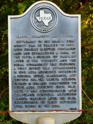 Waneta Texas - Waneta Community and School historical Marker