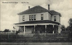 F.B.Guinn residence, Alto, Texas old post card