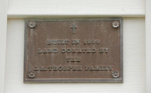 Bethany TX 1899 Bethany United Methodist Church plaque